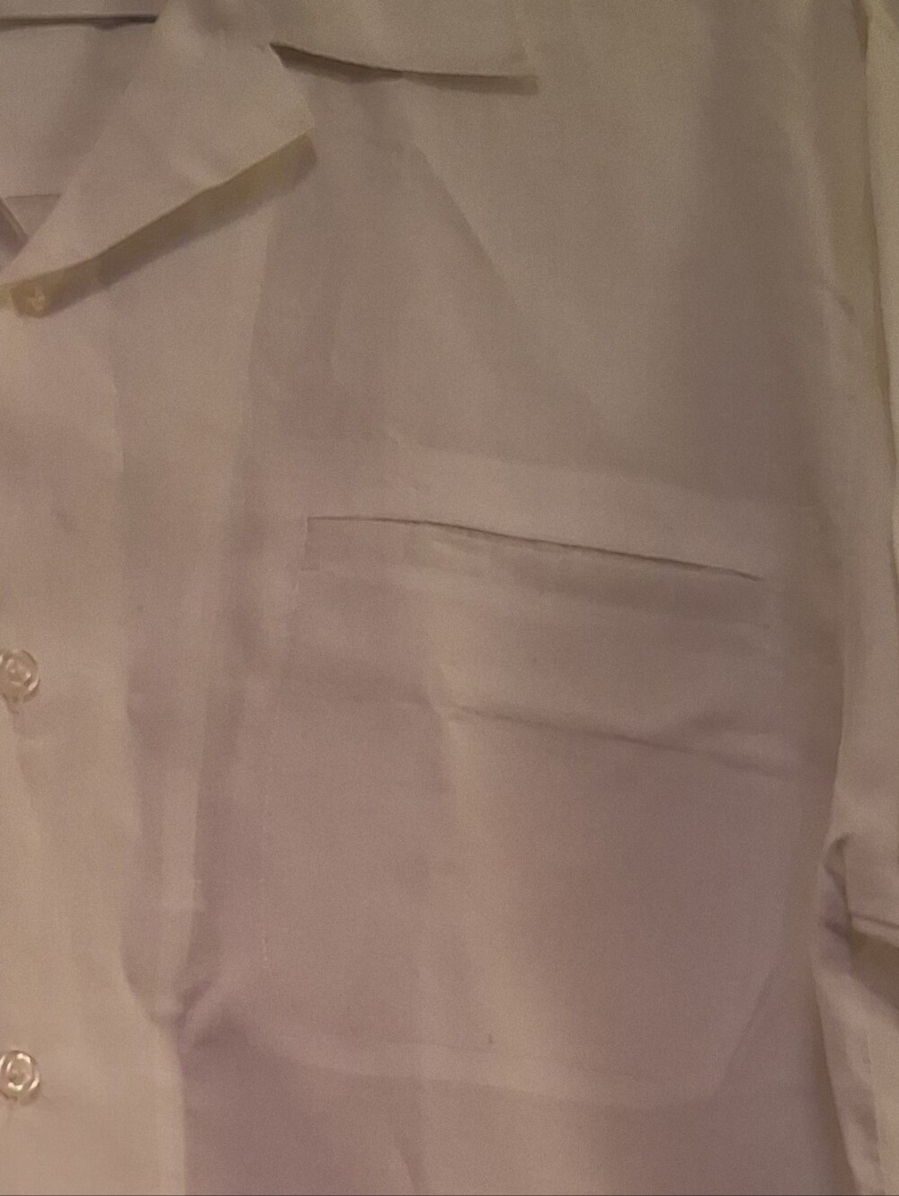 Men's White Dress Shirt with Chest Pocket - Classic Tailored Fit